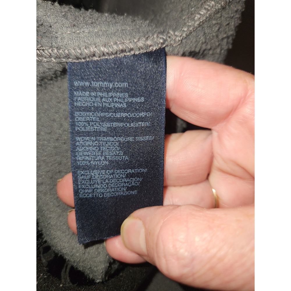 Tommy Hilfiger Expedition Mens XL Gray Black Full Zip Fleece Jacket Outdoor - Picture 6 of 9